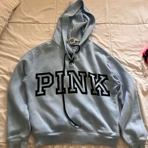 A size small blue hoodie from PINK